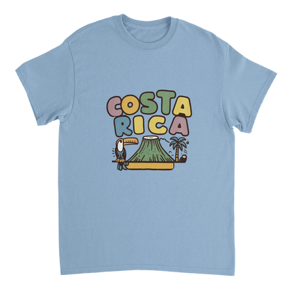 light blue Costa Rica Unisex Travel T-Shirt perfect for travelers and gift seekers