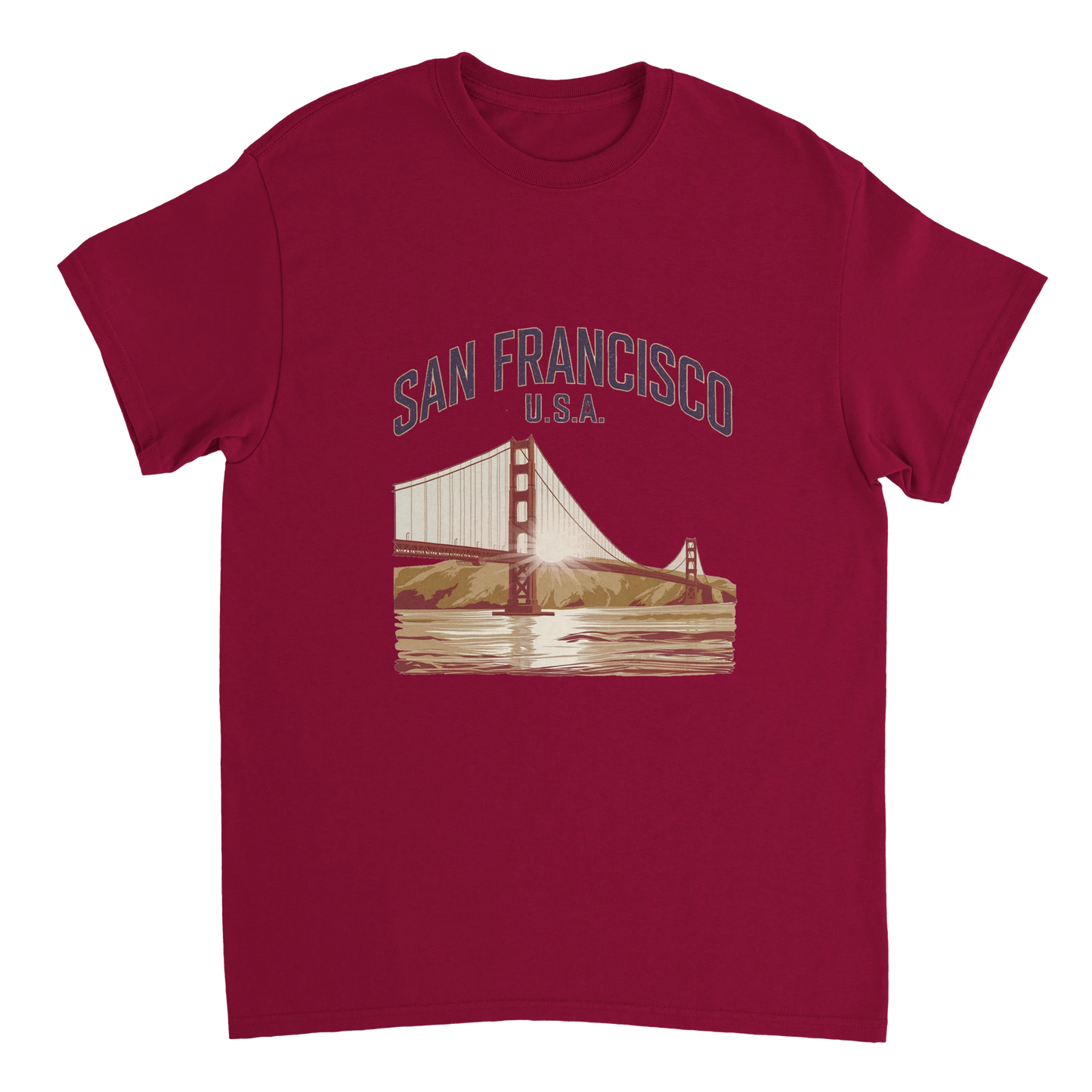 cardinal red San Francisco USA Unisex Travel T-Shirt perfect for travelers and gift seekers