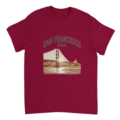 cardinal red San Francisco USA Unisex Travel T-Shirt perfect for travelers and gift seekers