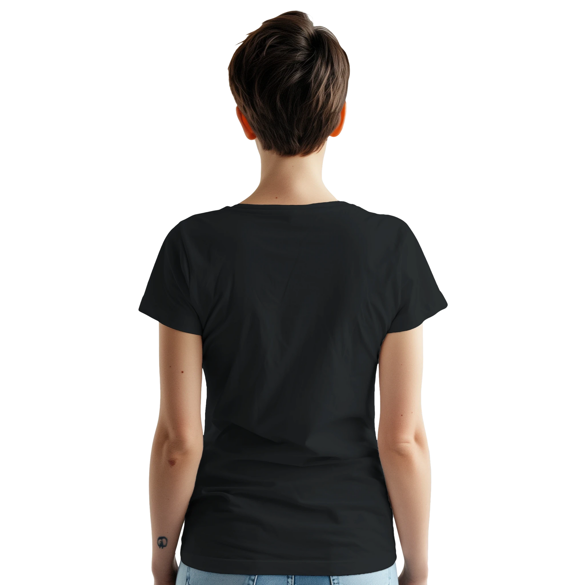 Petra Jordan Unisex Travel T-Shirt featuring a person from the back perfect for travelers and gift seekers